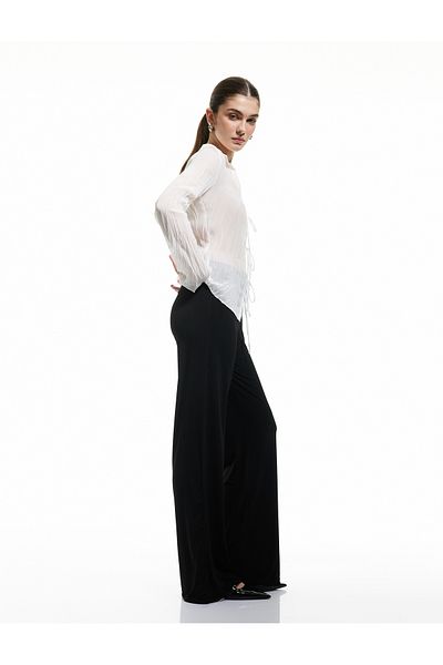 Koton High Waist Wide Leg Palazzo Pants