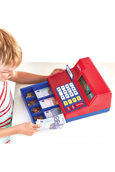 Learning Resources Pretend and Play Calculator Cash Register with Euro Money-LSP2629-EUR