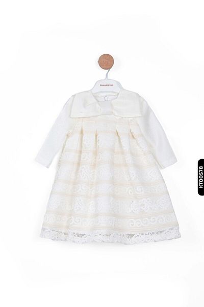 XO Kids Φόρεμα για κορίτσια 1-4 ετών από τούλι σε γραμμή Α με λεπτομέρεια από κορδέλα και δαντέλα 10009