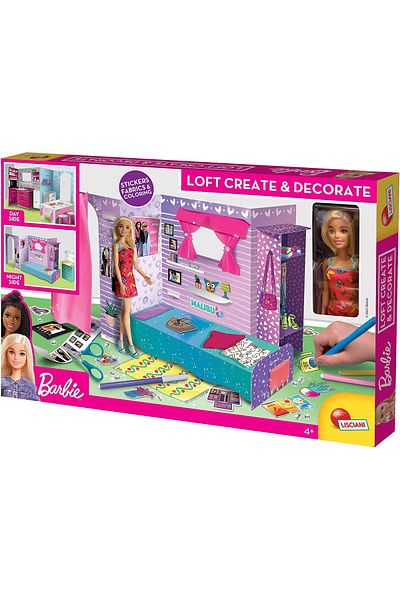Lisciani Barbie Loft - Δημιουργήστε και Διακοσμήστε (περιλαμβάνεται κούκλα)