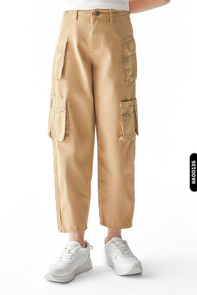 nk kids Wide Leg Girl's Trousers with Cargo Pockets 8-14 Years 56714