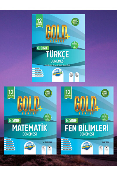 Ünlüler Karması ÜNLÜLER KARMASI 6. SINIF GOLD SAYISAL  DENEME 3'LÜ SET