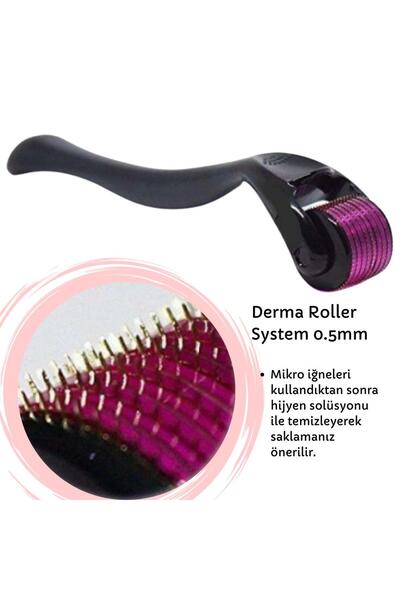 barishan medikal Derma Roller System 0.5mm Titanyum 540 Mikro İğneli Saç Bakı...