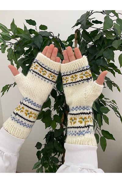 MESKSTORE Hand Knitted Adult Gloves Are Suitable for Size S to Size L