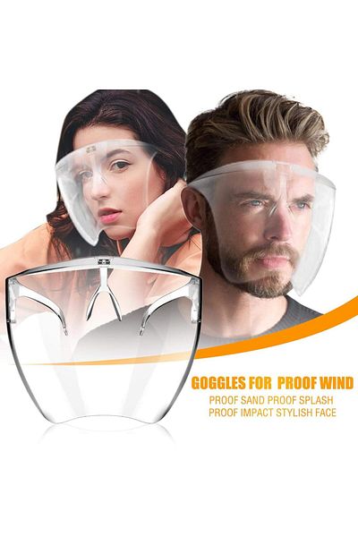 fulina Face Shield,Protective Facial Cover,Transparent Glasses Visor,Anti-Fog Cover
