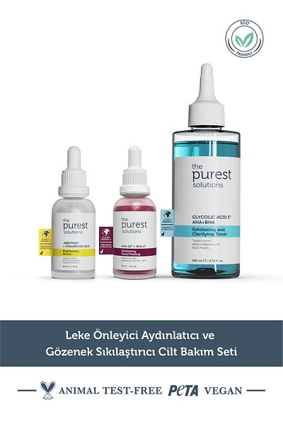 The Purest Solutions Σετ περιποίησης δέρματος για λάμψη και σύσφιξη των πόρων για να βοηθήσει στην πρόληψη των κηλίδων