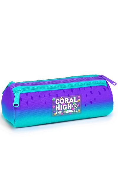 Coral High Παιδική τσάντα μολυβιού τριών τμημάτων με μεταβατικό χρώμα μωβ-λιλά 11164