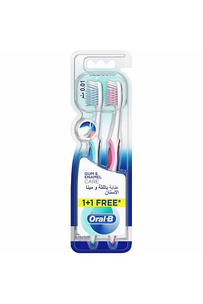 Oral-B Gum & Enamel Care, Extra Soft Manual Toothbrush, 2 Count