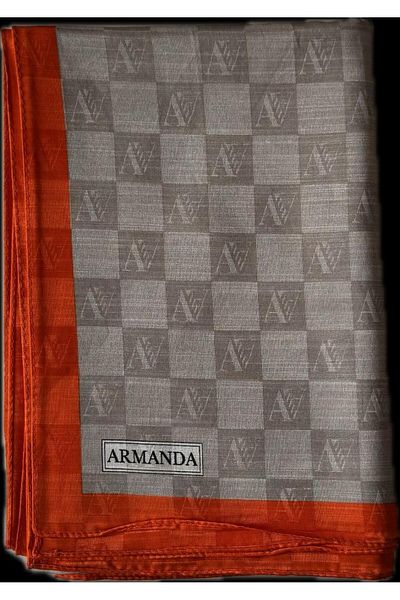 ARMANDA Σάλι Dama Monogram 3370-πέτρα Πορτοκαλί
