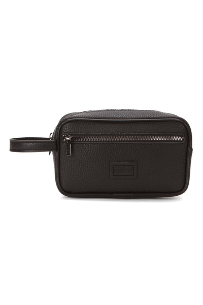 Newish Polo Чорна чоловіча шкіряна сумка-клатч Portfoy