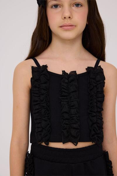 Tyess Bg Store Girls Black Blouse