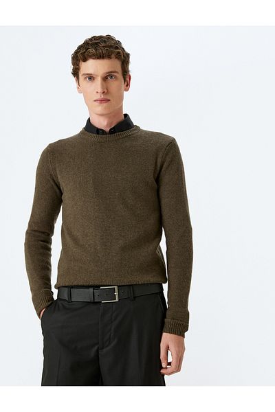 Koton Knitwear Sweater Basic Crew Neck Viscose