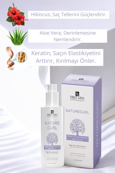 First Lima Professional Kıvırcık & Dalgalı Saçlar İçin Doğal Bukle Belirginleştirici Durulanmayan Krem