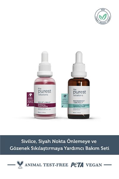 The Purest Solutions Σετ περιποίησης που βοηθά στην πρόληψη της ακμής, των μαύρων στιγμάτων και στη σύσφιξη των πόρων