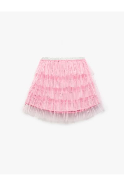 Koton Tutu Skirt with Elastic Waist and Tulle Layer Detail