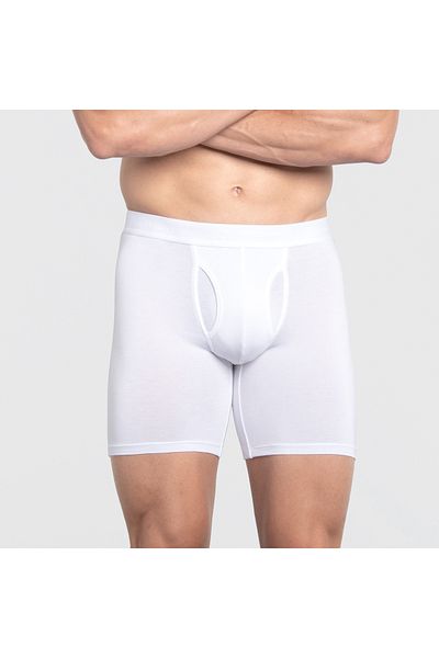 JOCKEY International Collection Long Leg Boxer IC57-01 White