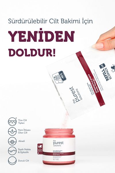 The Purest Solutions Enzyme Peeling Powder Cleanser 55gr - Azelaic and Malic Acid 0,6%