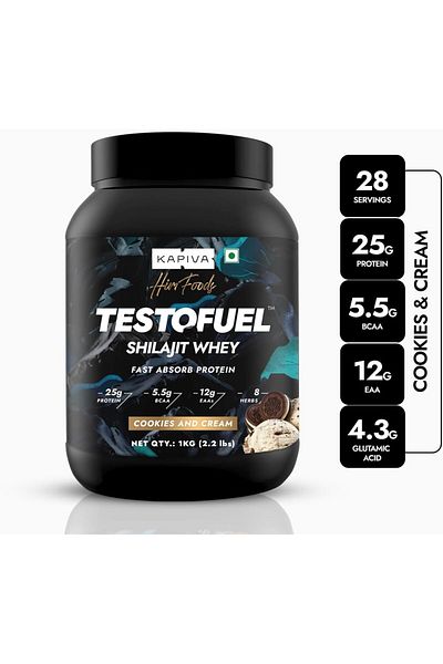 KAPİVA KAPIVA TESTOFUEL Shilajit Whey Cookies and Cream Protein 1Kg