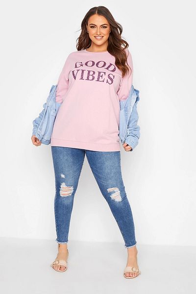 Stil Diva Crew Neck Printed Sweatshirt - Text Size173598