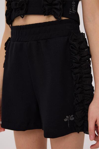 Tyess Kız Çocuk Siyah Şort
