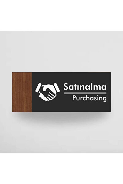 Satın Alma Ofis Oda Kapı Isimliği Ahşap Pleksi Kapı Tabelası