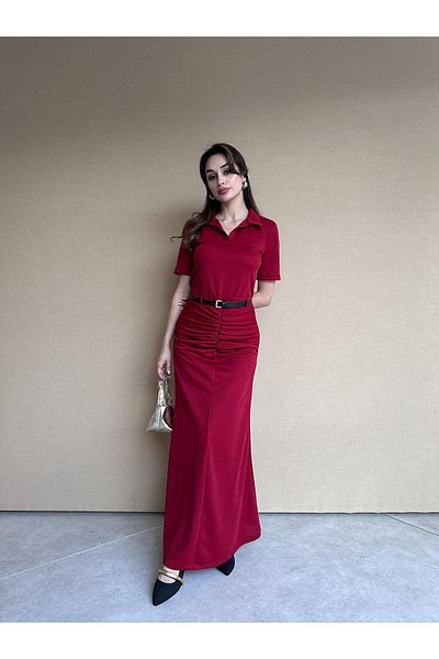 Mooi Butik Berkley Team 3094 - Claret Red