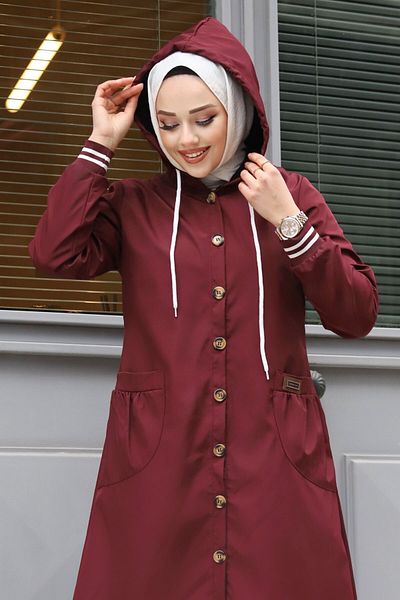 Tesettür Dünyası Gerippter Trenchcoat TSD240307