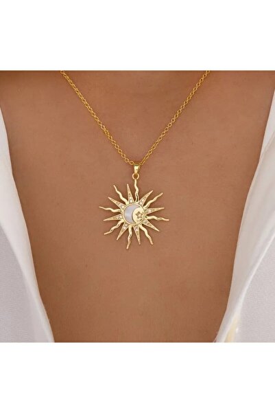 DuhaDTM قلادة أنيقة على شكل انفجار الشمس