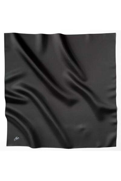 Aker Tivil Eşarp - Polyester Twill - Düz Renk - 8742795-911 - Siyah