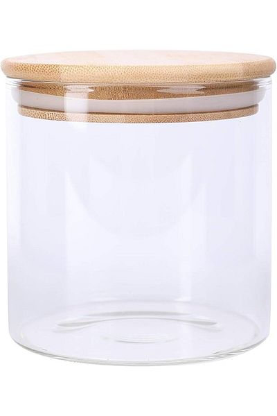 AKDC Glass Storage Jars with Airtight Lids, 600ml, Set of 4