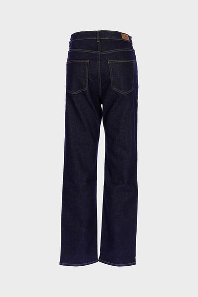 CROSS JEANS Sydney Dark Blue Zip-Up High Waist Slim Straight Jean Pants C 4529-074