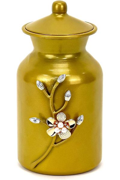 Winds Trading Cookie & Candy Jar(12x20cm) with Lid – Rustic Storage for Treats, Flour, Tea & Snacks