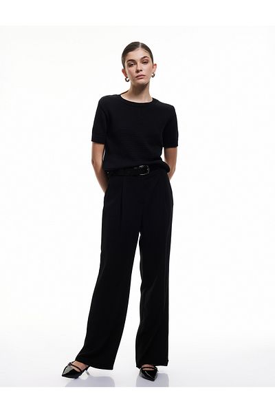 Koton Crew Neck Short Sleeve Knitwear Sweater