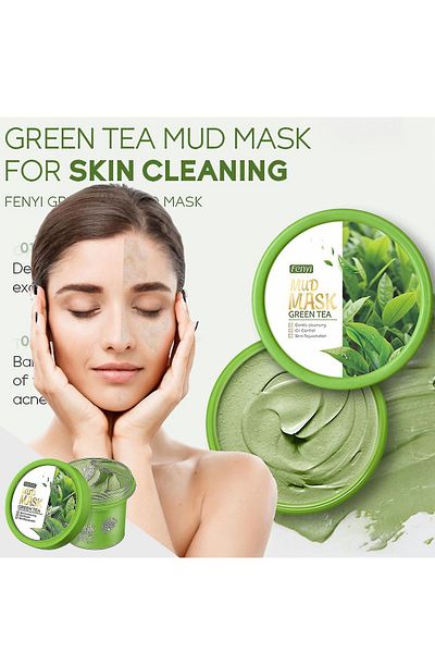 Feny Green Tea Clay Mask for Brightening and Deep Cleansing of the Skin 100g