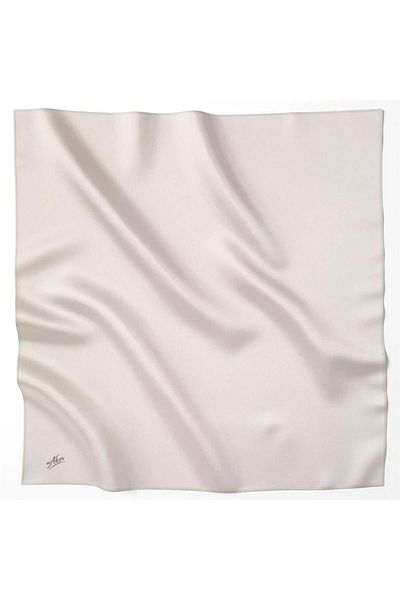 Aker Tivil Scarf - Polyester Twill - Solid Color -8742795-935 - Cream