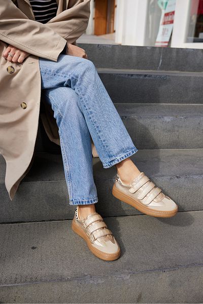 ANGELİNA JONES PANTOFI DE FEMEIE CELSO AURII CU VELCRO