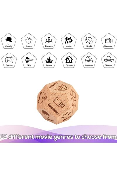 Choice Movie Dice for Her Him Couples Gift Food  Movie Activity Decision Dice Games Christmas Birthday Vale
