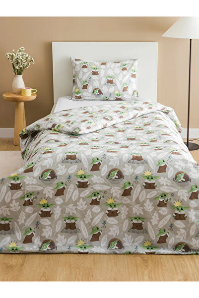 LC Waikiki Lcw Home Mixed Yoda Printed Single Children's Duvet Cover Set