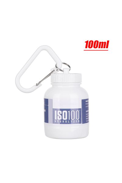 Choice White Mini Portable Protein Powder Bottles with Keychain Health Funnel Medicine Bottle Small Water C