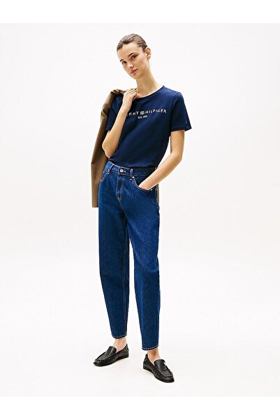 Tommy Hilfiger Kadın REG CORP LOGO C-NK SS T-shirt