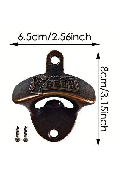 Choice Burgundy 1pc Bottle Opener Wall Mounted Retro Decorative Beer Opener for Bar Pub BBQ DIY Alloy Opene