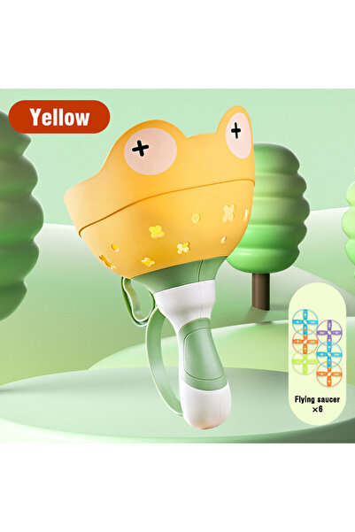 Choice قاذفة أقراص الصحن الطائر الصفراء المكونة من 8 أقراص للأطفال ألعاب طائر...