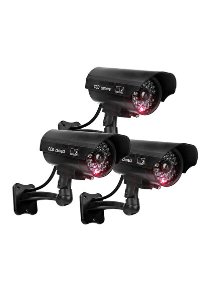 Choice1 02CCTVx3 كاميرا وهمية Eleopard كاميرا مراقبة أمنية مقاومة للماء مع وم...