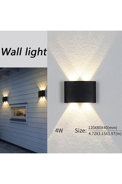 Choice Warm White 4W Black LED Wall Lamp Waterproof IP66 Indoor Outdoor Lamp  Garden Lights for Living Room