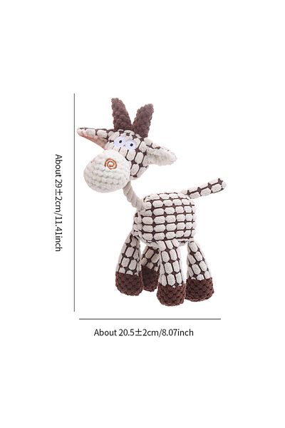 Choice XS WHITE Stuffed donkey pet dog toy Bite resistant teeth stuffed toy with bb bark