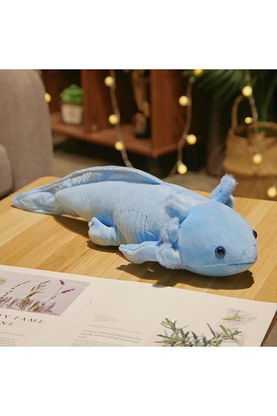 Choice 45cm Blue 45cm Kawaii Colorful Newt Plush Toy Stuffed Cute Axolotl Salamander Fuzzy Plush Fish Appea
