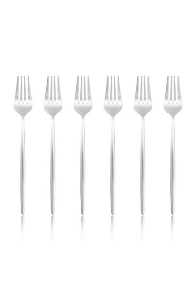 Choice 6pcs SIlver Silvere/Golden Stain Flatware Modern 6 Pcs Stainless Steel Dinner Fork 8.2 Inch Camping