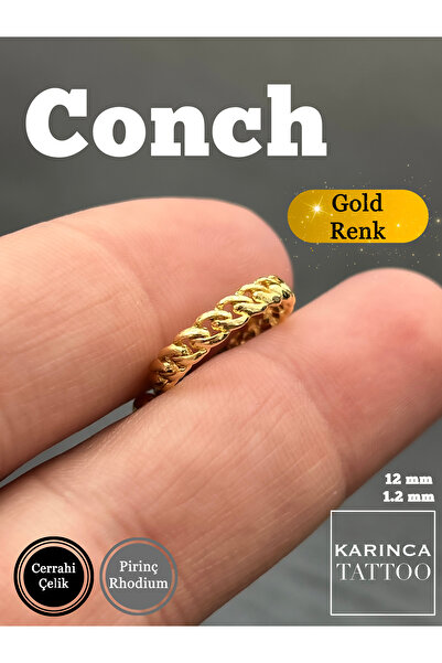 Karınca Piercing Premium Zincir Desen Halka Nipple Kulak Helix Standard Lobe Conch Orbital Piercing