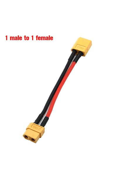 U-Angel-1988 1 male to 1 female XT60 Parallel Battery Connector Male/Female Cable Dual Extension Y Splitter/ 3-Wa