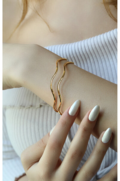 10 Gr 22 Ayar Dalgalı Ajda Bilezik, 58-60-62-64-66-68 Beden